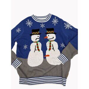 Tipsy Elves XXL Snowman Adult Humor Ugly Christmas Sweater Knit Pullover